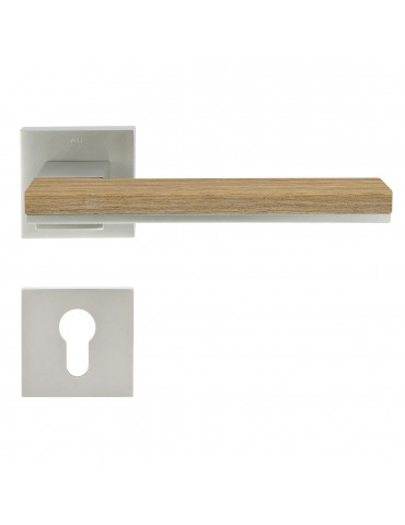 PAIR OF MIMOLIMIT HANDLES WITH DECORATIVE WOODEN OAK INSERT