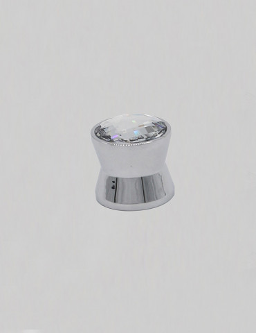 ROUND DOUBLE CONICAL CABINET KNOB CRYSTAL