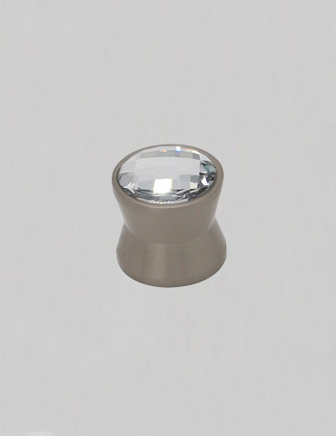 ROUND DOUBLE CONICAL CABINET KNOB CRYSTAL