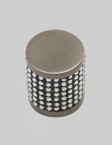 CYLINDRICAL CABINET KNOB Ø 20mm BLACK CRYSTALS