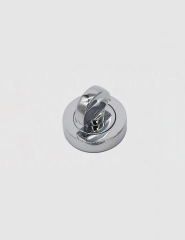 PAIRE DE ROSACE RONDE Ø 50mm BOUTON DE FERMETURE LAITON CHROME